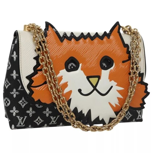 LOUIS VUITTON Catgram Cat Pochette Shoulder Bag Black M52935 LV Auth 101677SA - Picture 1 of 16